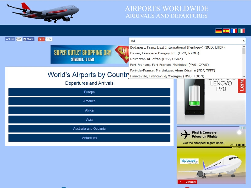 A világ repülőterei